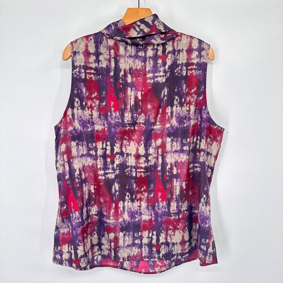 Coldwater Creek Sleeveless Cowl Neck satin top size 2X plus pink  Womens Blouse - Picture 13 of 14